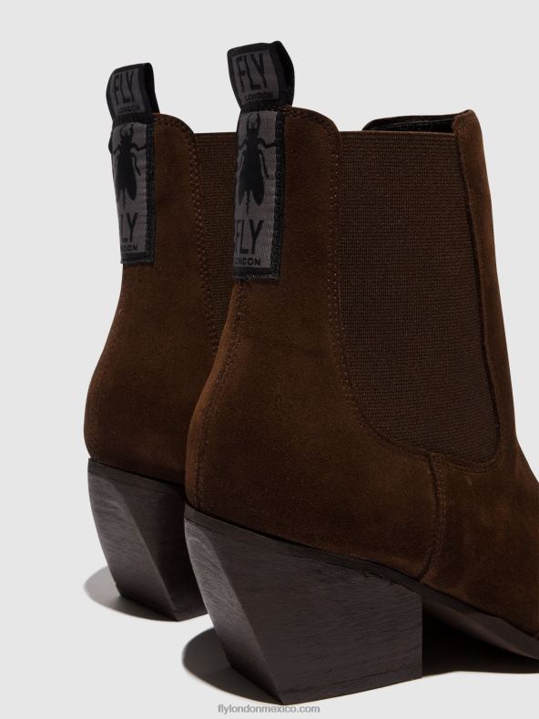 chocolate 2LT8B114 botines chelsea torm911 Fly London mujer