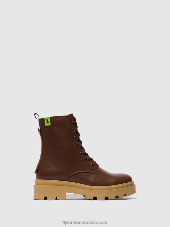 chocolate naúsica 2LT8B163 botines con cordones jacy881 Fly London mujer