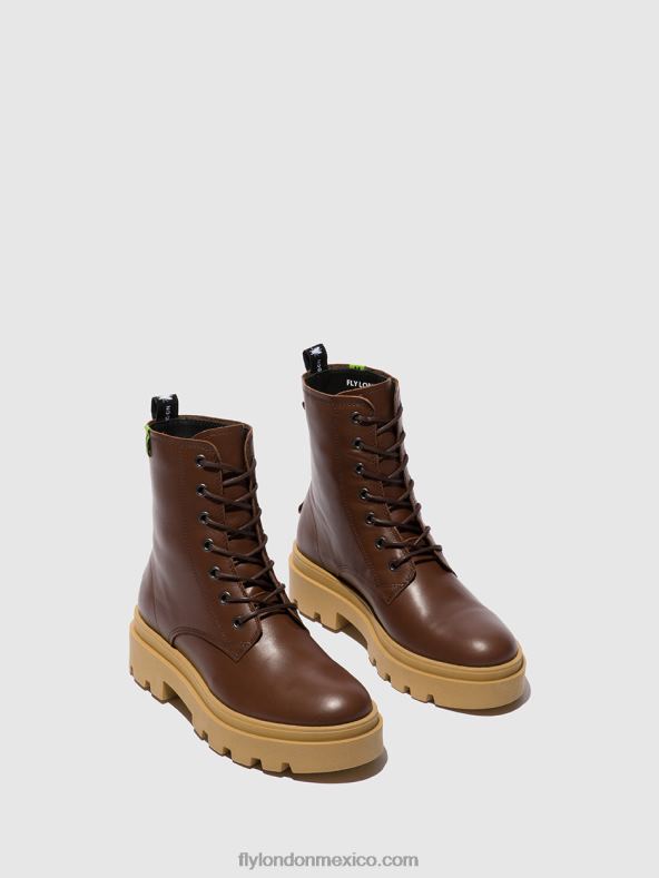 chocolate naúsica 2LT8B163 botines con cordones jacy881 Fly London mujer