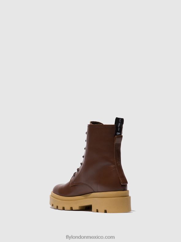 chocolate naúsica 2LT8B163 botines con cordones jacy881 Fly London mujer