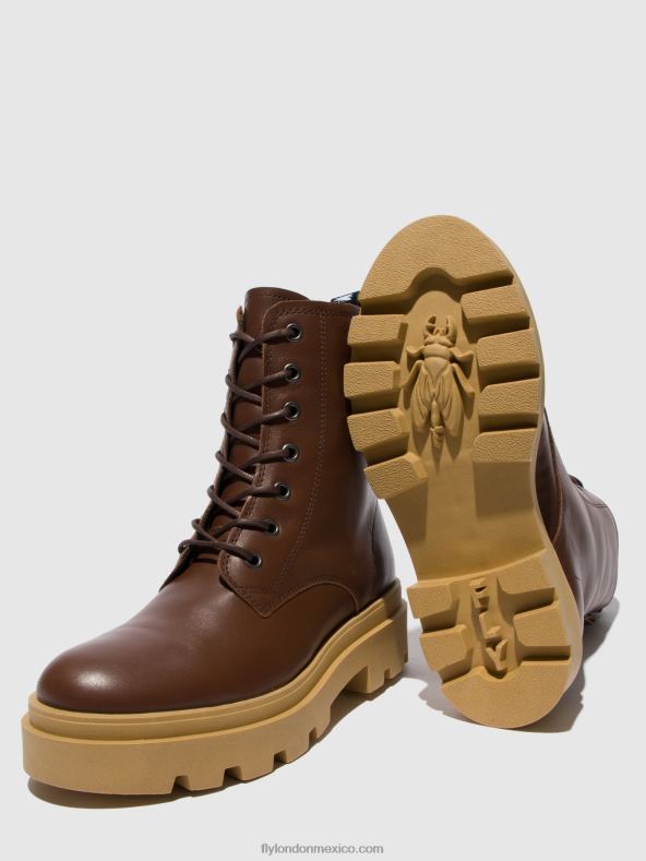 chocolate naúsica 2LT8B163 botines con cordones jacy881 Fly London mujer