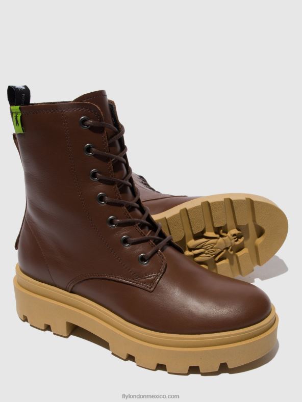 chocolate naúsica 2LT8B163 botines con cordones jacy881 Fly London mujer