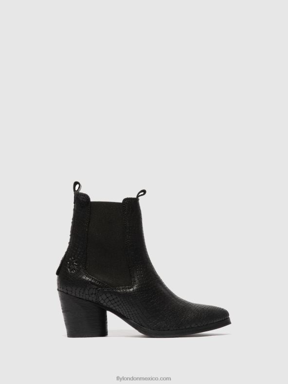cocodrilo negro 2LT8B235 botines chelsea aden824 Fly London mujer