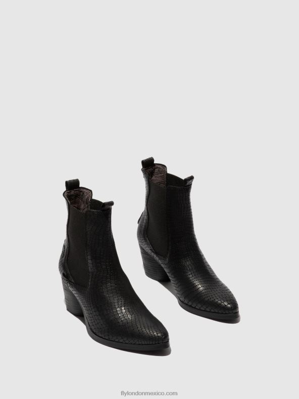 cocodrilo negro 2LT8B235 botines chelsea aden824 Fly London mujer