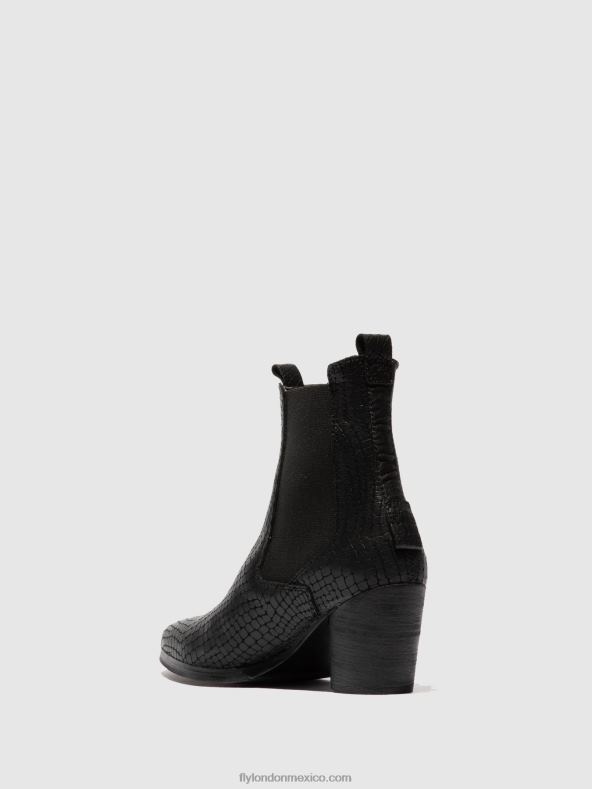 cocodrilo negro 2LT8B235 botines chelsea aden824 Fly London mujer