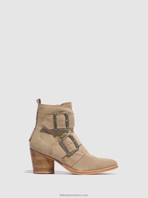 crema de gamuza 2LT8B240 botines hebilla aria827 Fly London mujer