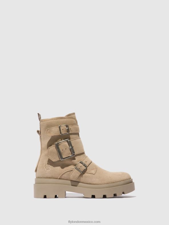 crema de gamuza 2LT8B242 botines hebilla jeda817 Fly London mujer
