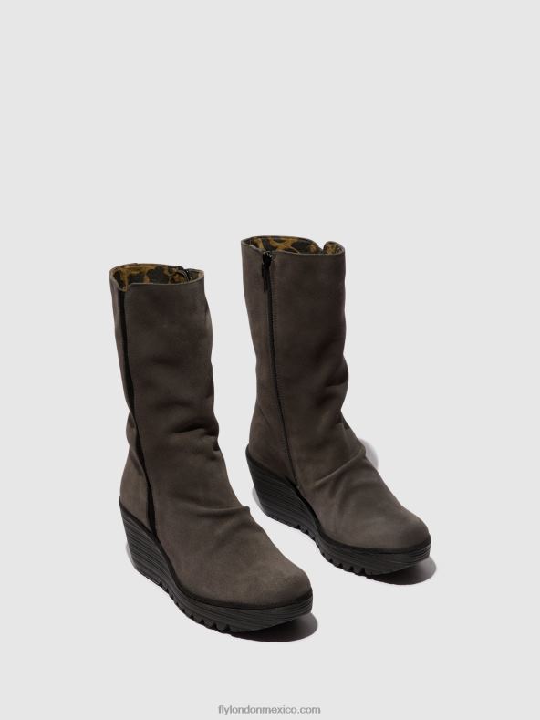 diésel/negro 2LT8B29 botines con cremallera yemy408 Fly London mujer