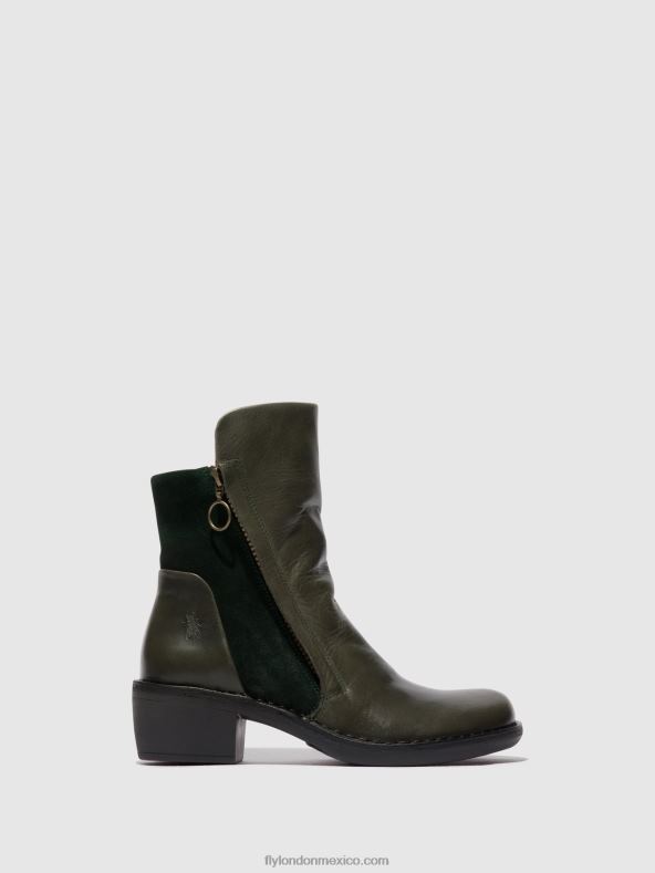 diesel/bosque verde 2LT8B57 botines con cremallera mely074 Fly London mujer
