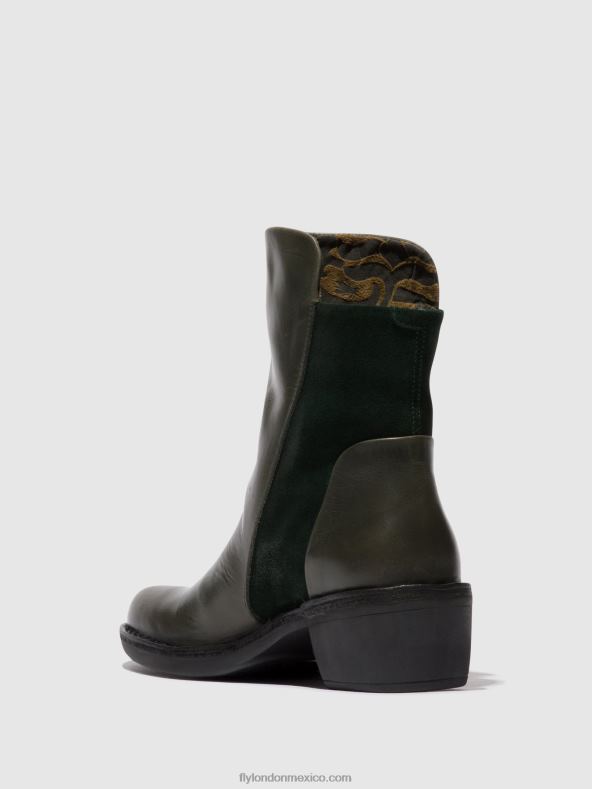 diesel/bosque verde 2LT8B57 botines con cremallera mely074 Fly London mujer