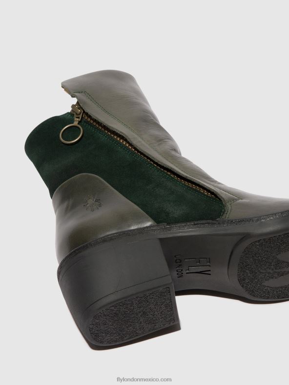 diesel/bosque verde 2LT8B57 botines con cremallera mely074 Fly London mujer