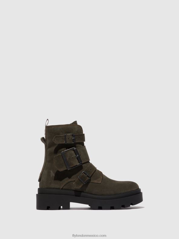 gris 2LT8B156 botines hebilla jeda817 Fly London mujer