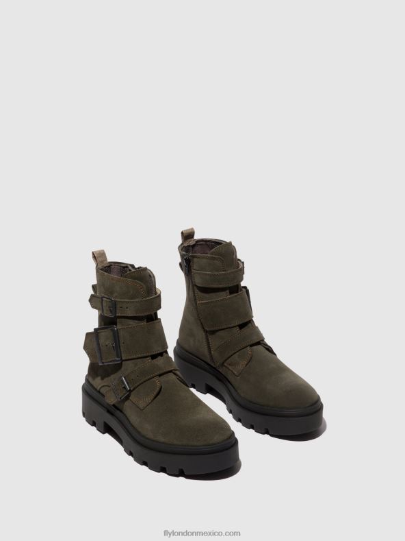 gris 2LT8B156 botines hebilla jeda817 Fly London mujer
