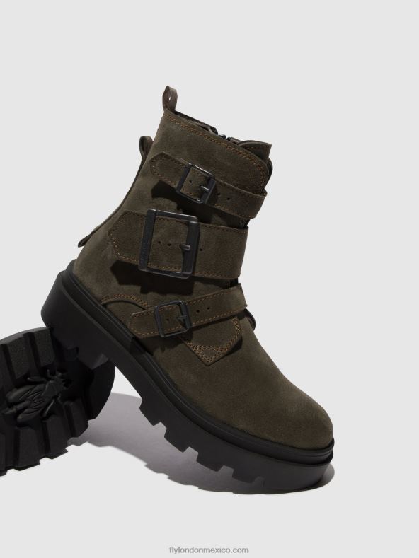 gris 2LT8B156 botines hebilla jeda817 Fly London mujer