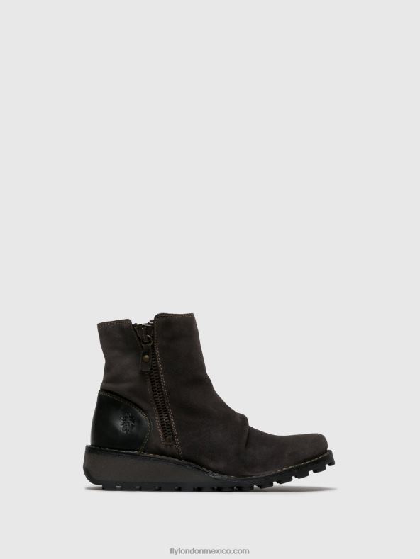 gris 2LT8B271 botines con cremallera mon944 diesel Fly London mujer