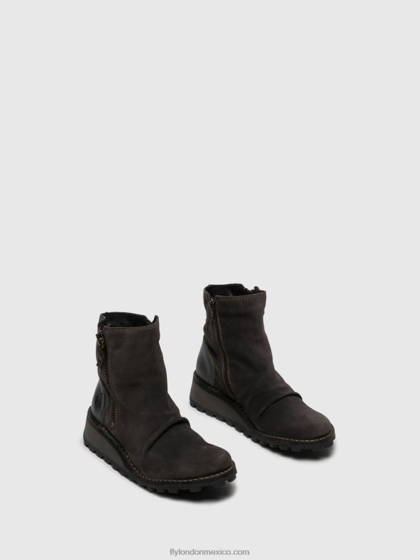 gris 2LT8B271 botines con cremallera mon944 diesel Fly London mujer
