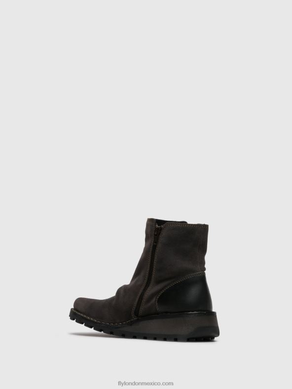 gris 2LT8B271 botines con cremallera mon944 diesel Fly London mujer