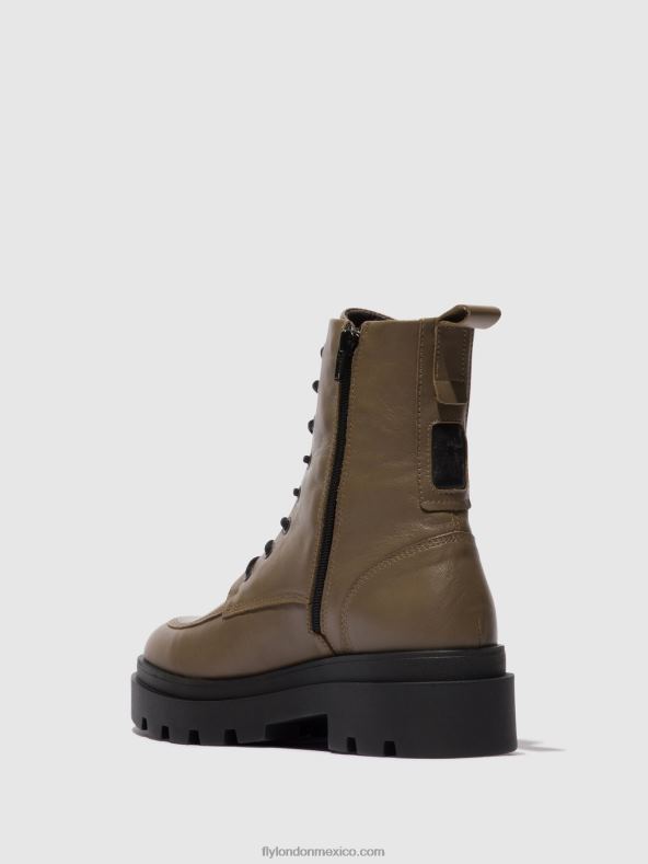 gris pardo 2LT8B101 botines con cordones jaye878 Fly London mujer