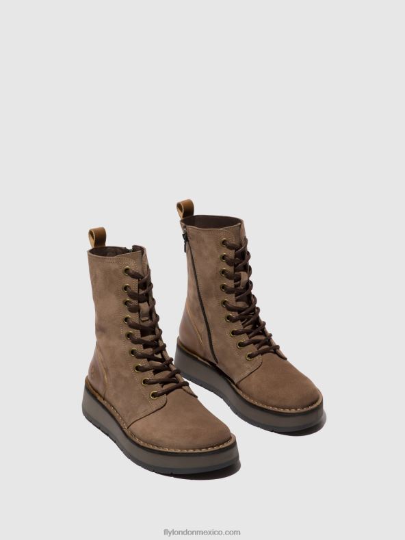 gris pardo/camello 2LT8B20 botines con cordones rami043 Fly London mujer