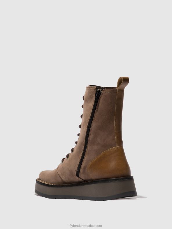 gris pardo/camello 2LT8B20 botines con cordones rami043 Fly London mujer