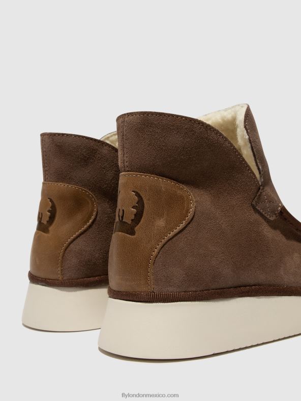 gris pardo/camello 2LT8B84 botines punta redonda coze348 Fly London mujer