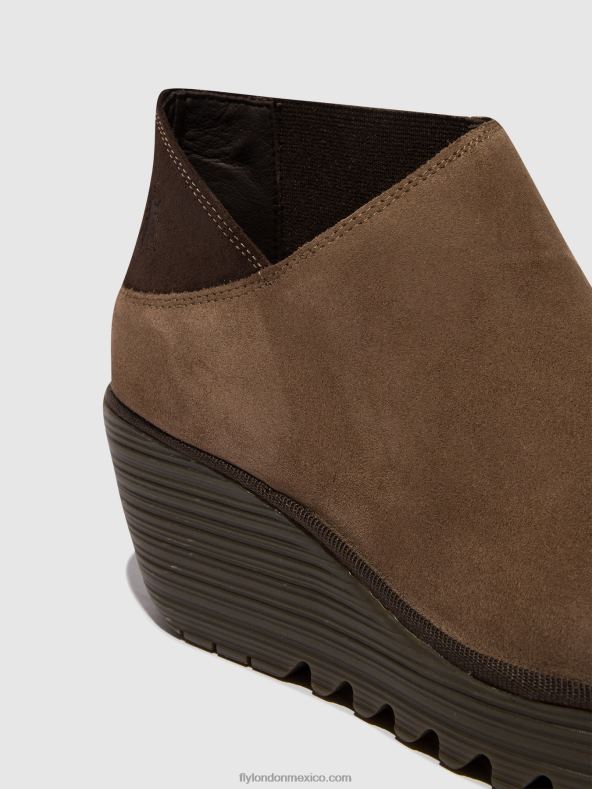 gris pardo/expreso 2LT8B28 botines con cremallera yego400 Fly London mujer