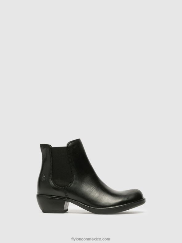 hacer negro 2LT8B267 botines chelsea Fly London mujer