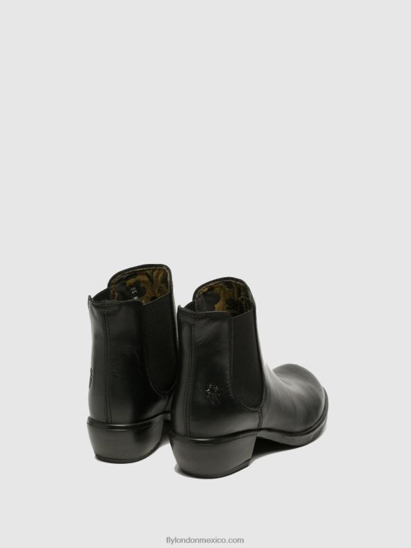 hacer negro 2LT8B267 botines chelsea Fly London mujer