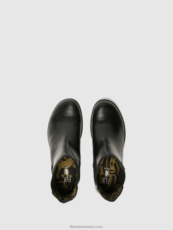 hacer negro 2LT8B267 botines chelsea Fly London mujer