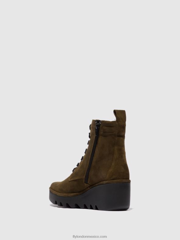 lodo de gamuza de aceite 2LT8B212 botines con cordones biaz329 Fly London mujer