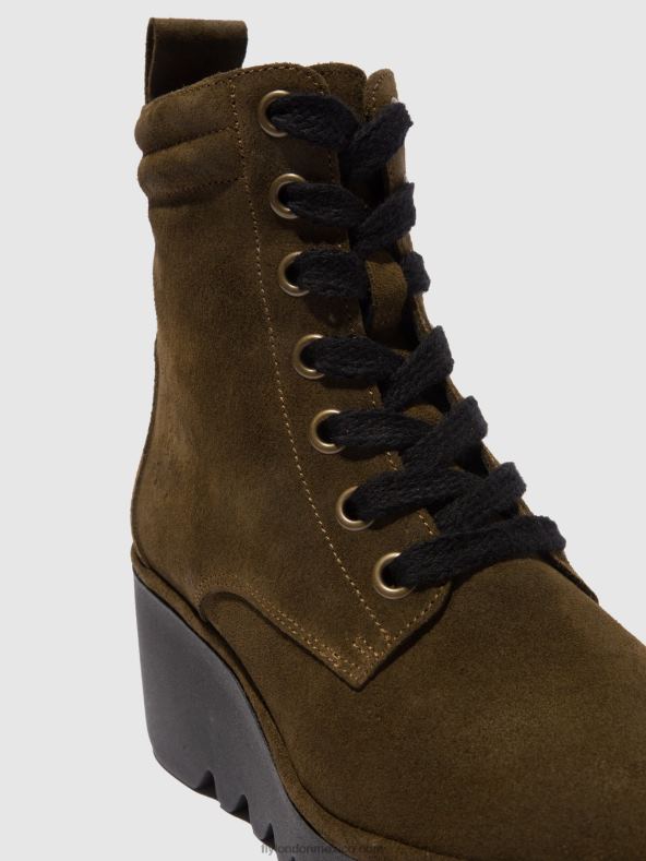 lodo de gamuza de aceite 2LT8B212 botines con cordones biaz329 Fly London mujer