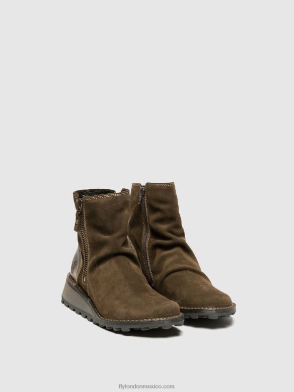 lodo/oliva 2LT8B12 botines con cremallera mon944 Fly London mujer