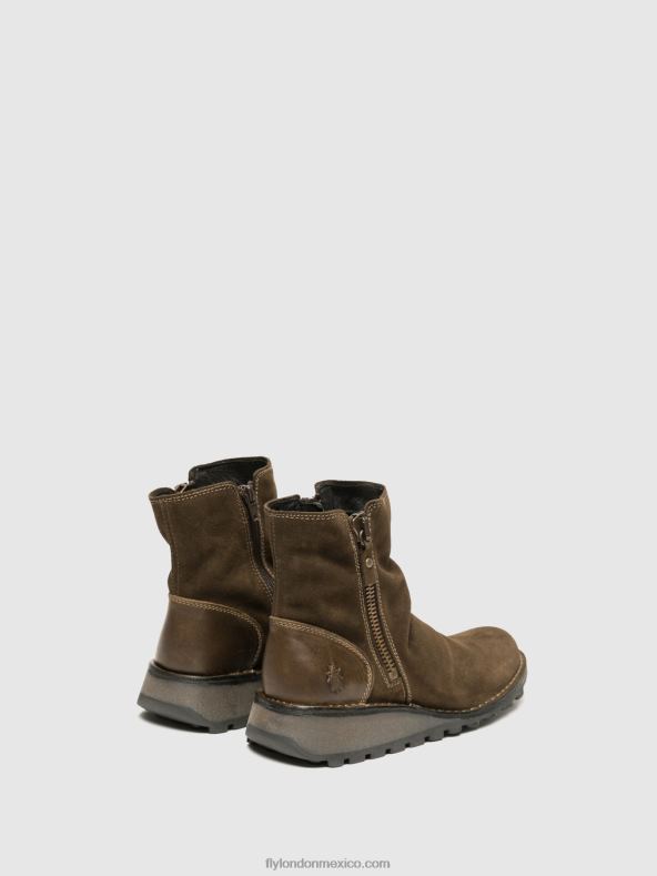 lodo/oliva 2LT8B12 botines con cremallera mon944 Fly London mujer