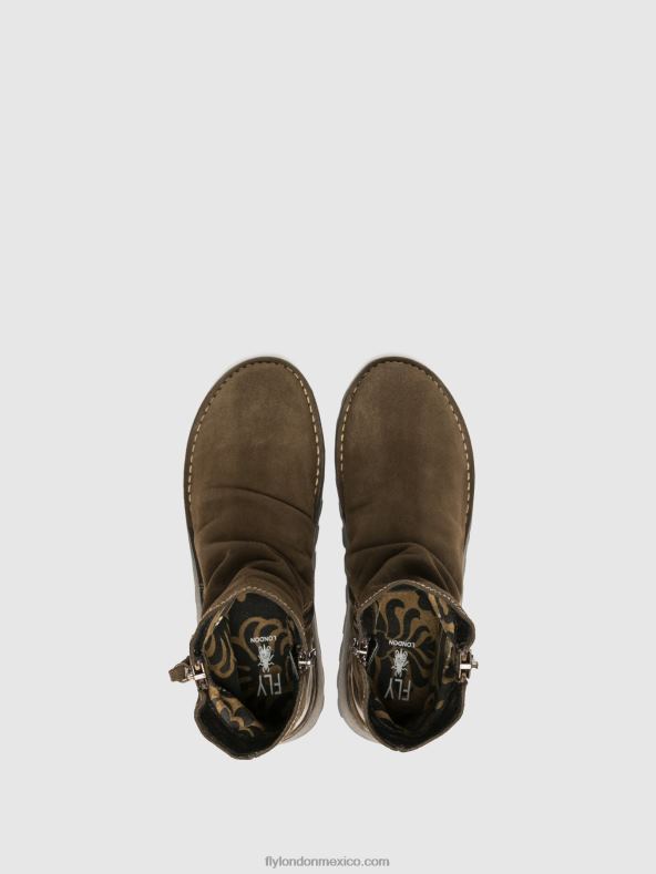lodo/oliva 2LT8B12 botines con cremallera mon944 Fly London mujer
