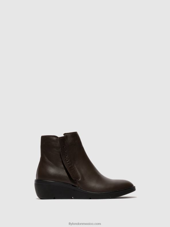 marrón 2LT8B49 botines con cremallera nula550 Fly London mujer