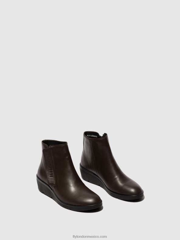 marrón 2LT8B49 botines con cremallera nula550 Fly London mujer