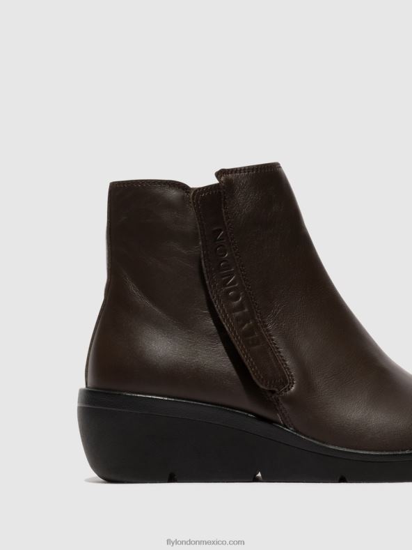 marrón 2LT8B49 botines con cremallera nula550 Fly London mujer