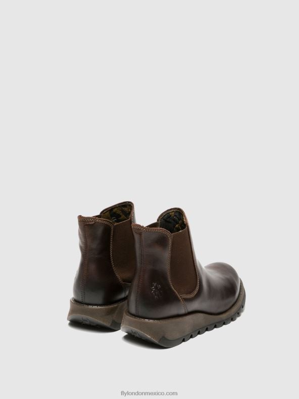 marrón oscuro 2LT8B272 botines chelsea Fly London mujer