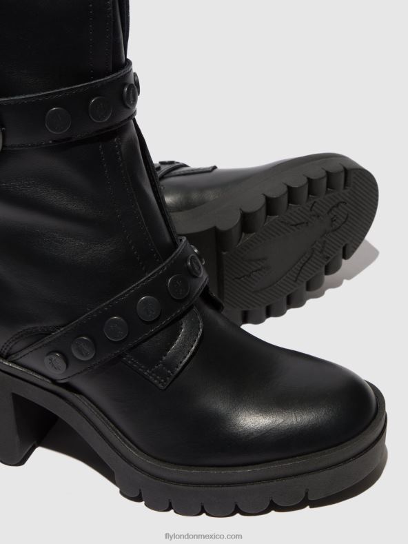 naúsica negra 2LT8B160 botines con cremallera tama888 Fly London mujer