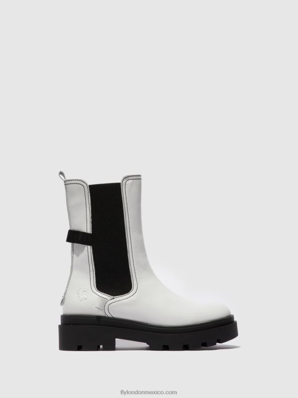 napa blanca 2LT8B332 botas chelsea judy819 Fly London mujer