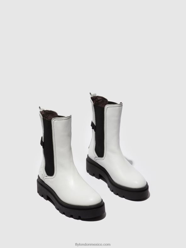 napa blanca 2LT8B332 botas chelsea judy819 Fly London mujer