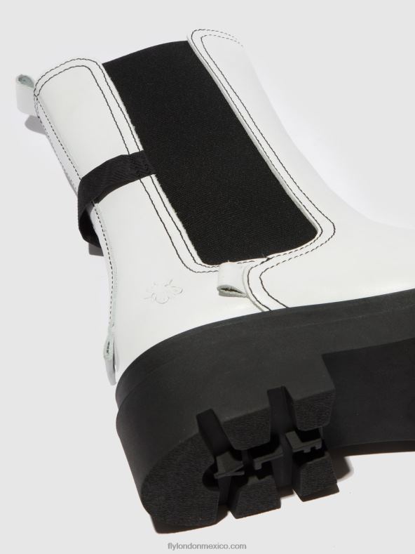 napa blanca 2LT8B332 botas chelsea judy819 Fly London mujer