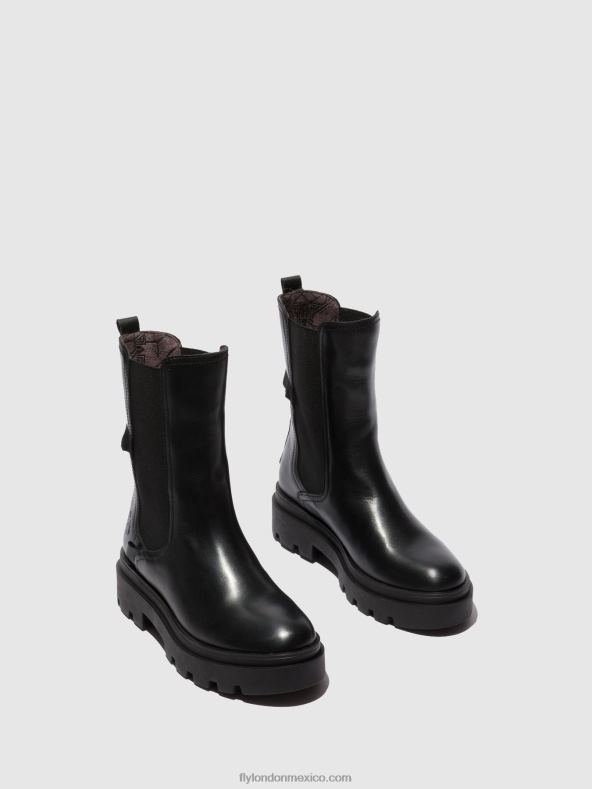 napa negra 2LT8B334 botas chelsea judy819 Fly London mujer