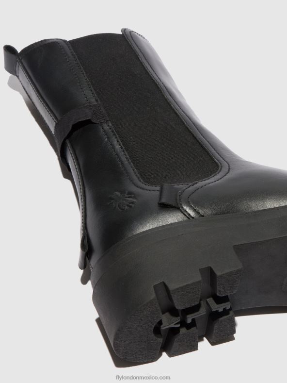 napa negra 2LT8B334 botas chelsea judy819 Fly London mujer