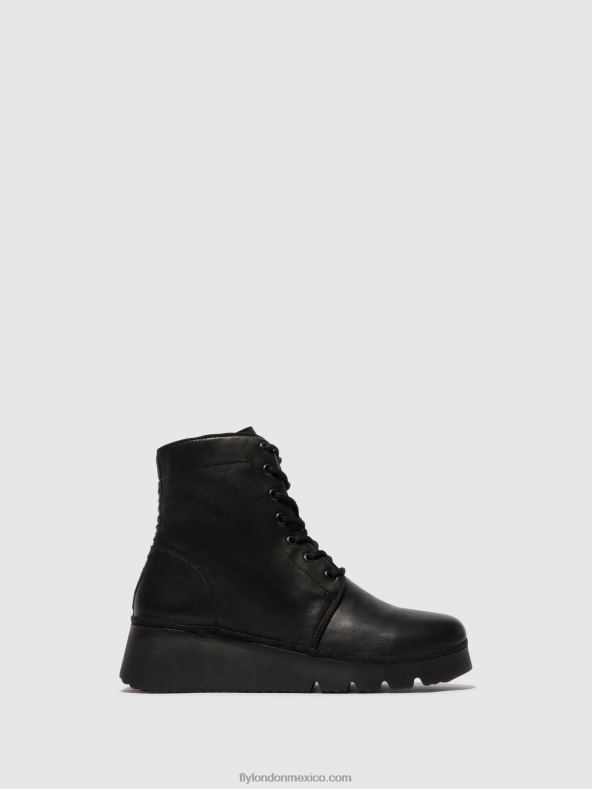 negro 2LT8B11 botines con cordones pall404 Fly London mujer