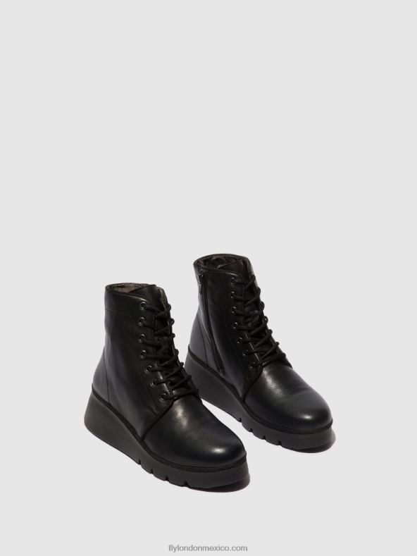 negro 2LT8B11 botines con cordones pall404 Fly London mujer