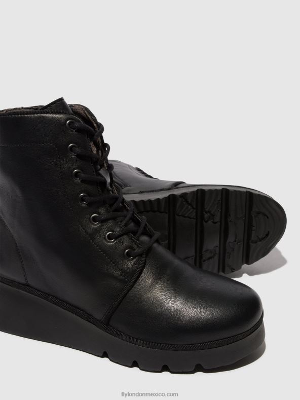 negro 2LT8B11 botines con cordones pall404 Fly London mujer