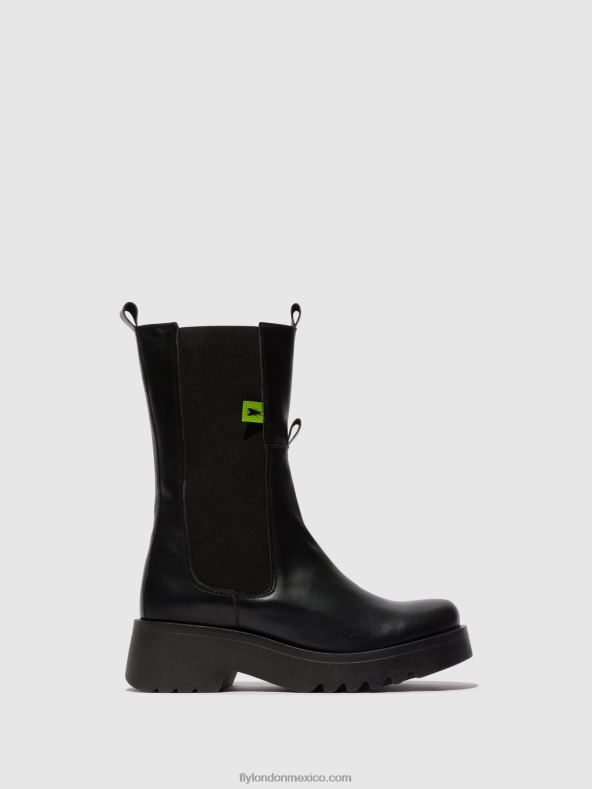 negro 2LT8B136 botines chelsea mide904 Fly London mujer