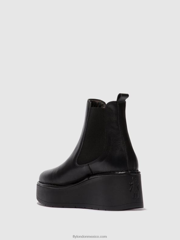 negro 2LT8B138 botines chelsea hama238 Fly London mujer