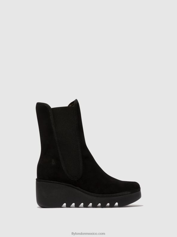 negro 2LT8B145 botines chelsea byro395 Fly London mujer